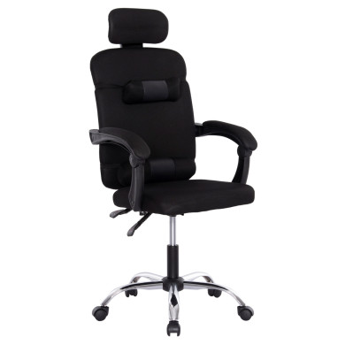 OFFICE CHAIR CRONER HM1196.01 BLACK MESH-BLACK METAL BASE 58x99x120Hcm.