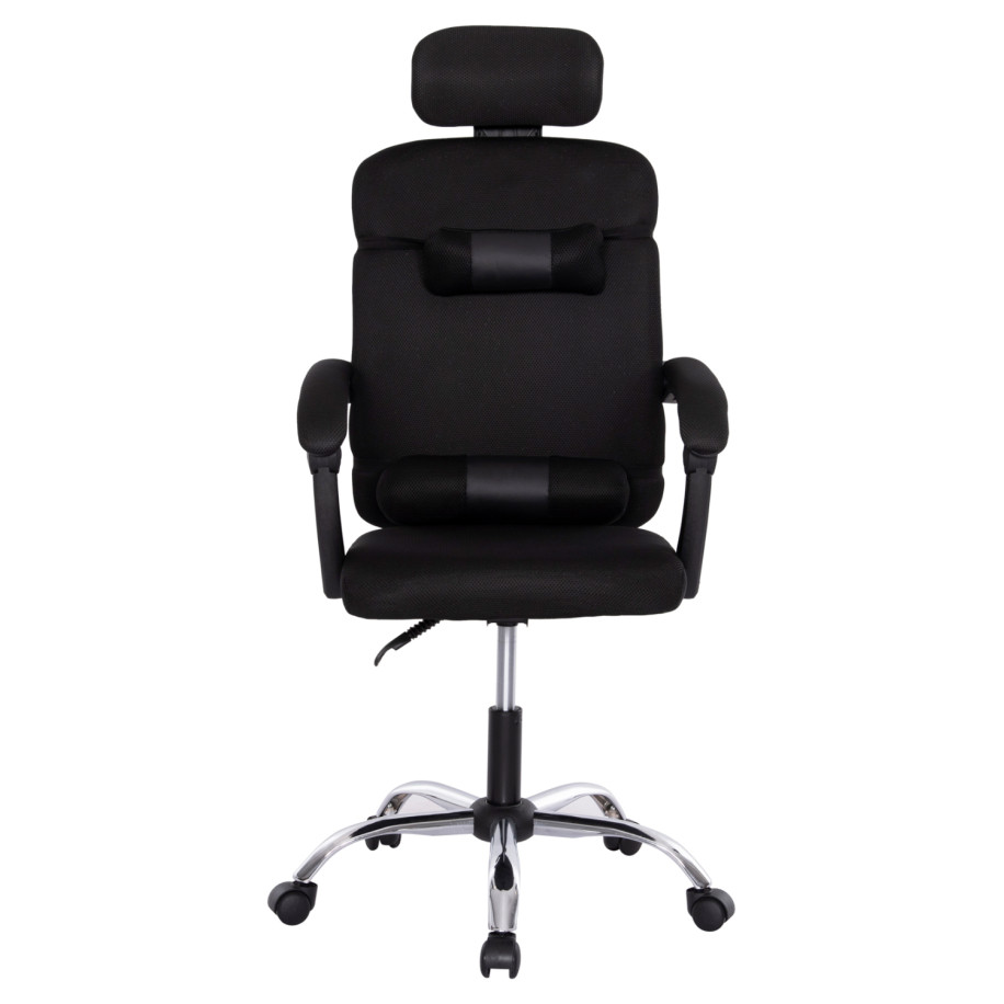 OFFICE CHAIR CRONER HM1196.01 BLACK MESH-BLACK METAL BASE 58x99x120Hcm.