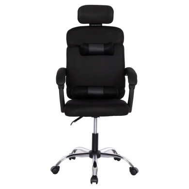 OFFICE CHAIR CRONER HM1196.01 BLACK MESH-BLACK METAL BASE 58x99x120Hcm.