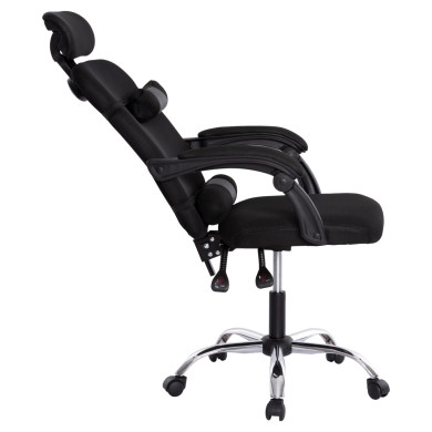 OFFICE CHAIR CRONER HM1196.01 BLACK MESH-BLACK METAL BASE 58x99x120Hcm.