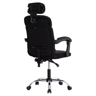 OFFICE CHAIR CRONER HM1196.01 BLACK MESH-BLACK METAL BASE 58x99x120Hcm.