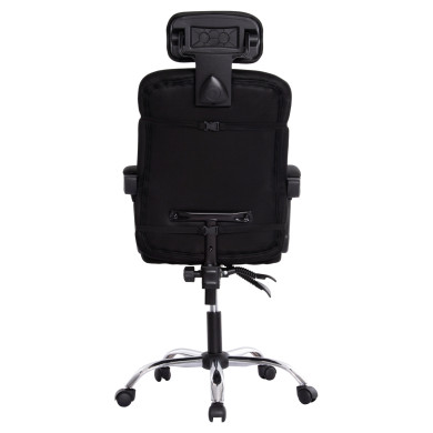 OFFICE CHAIR CRONER HM1196.01 BLACK MESH-BLACK METAL BASE 58x99x120Hcm.
