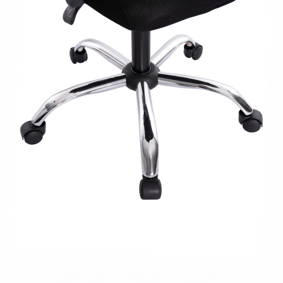 OFFICE CHAIR CRONER HM1196.01 BLACK MESH-BLACK METAL BASE 58x99x120Hcm.