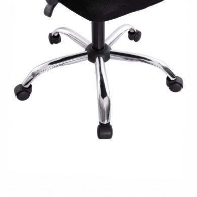 OFFICE CHAIR CRONER HM1196.01 BLACK MESH-BLACK METAL BASE 58x99x120Hcm.