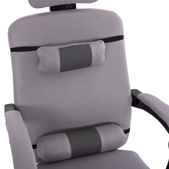 ΚΑΡΕΚΛΑ ΓΡΑΦΕΙΟΥ CRONER HM1196.02 ΓΚΡΙ MESH-ΜΕΤΑΛ.ΒΑΣΗ 58x67x124Υεκ.