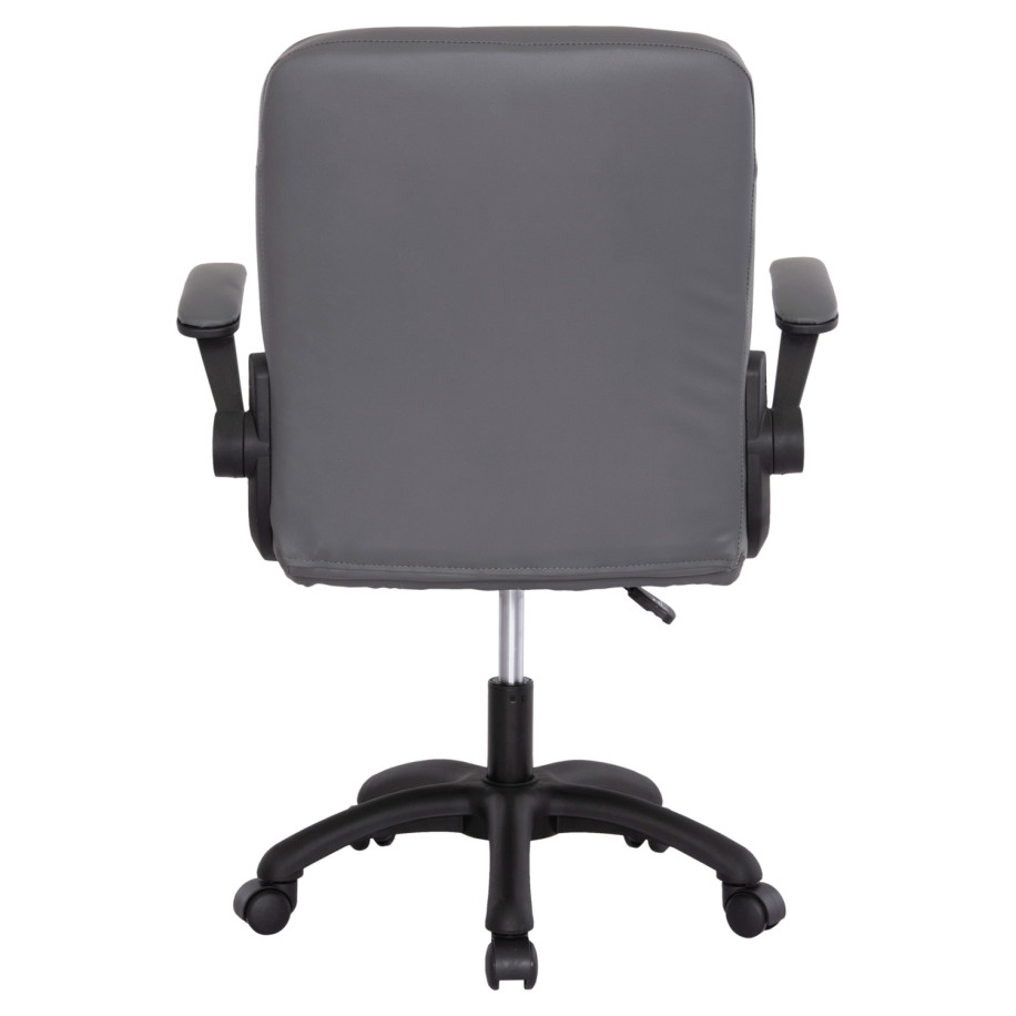 ΚΑΡΕΚΛΑ ΓΡΑΦΕΙΟΥ PORTIMA HM1197.03 ΓΚΡΙ PVC-ΜΑΥΡΟΣ ΣΚΕΛΕΤΟΣ & ΒΑΣΗ 66.5x60x97Υεκ