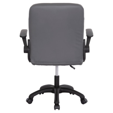 ΚΑΡΕΚΛΑ ΓΡΑΦΕΙΟΥ PORTIMA HM1197.03 ΓΚΡΙ PVC-ΜΑΥΡΟΣ ΣΚΕΛΕΤΟΣ & ΒΑΣΗ 66.5x60x97Υεκ