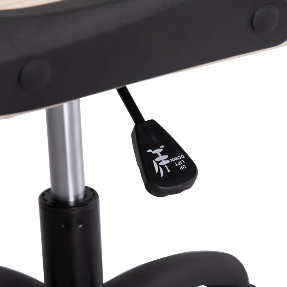 ΚΑΡΕΚΛΑ ΓΡΑΦΕΙΟΥ PORTIMA HM1197.04 ΜΠΕΖ PVC-ΜΑΥΡΟΣ ΣΚΕΛΕΤΟΣ & ΒΑΣΗ 66.5x57x97Υεκ