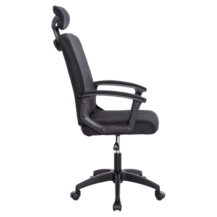 ΚΑΡΕΚΛΑ ΓΡΑΦΕΙΟΥ NIMBLE HM1199.11 ΜΑΥΡΟ ΥΦΑΣΜΑ-ΜΑΥΡΟΣ ΣΚΕΛΕΤΟΣ & ΒΑΣΗ 59x64x122Υεκ