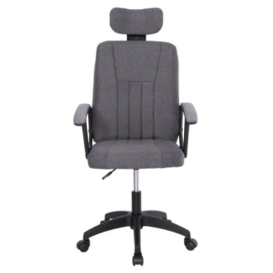 ΚΑΡΕΚΛΑ ΓΡΑΦΕΙΟΥ NIMBLE HM1199.12 ΓΚΡΙ ΥΦΑΣΜΑ-ΜΑΥΡΟΣ ΣΚΕΛΕΤΟΣ&ΒΑΣΗ 59x64x122Υεκ