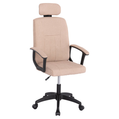 ΚΑΡΕΚΛΑ ΓΡΑΦΕΙΟΥ NIMBLE HM1199.13 ΜΠΕΖ ΥΦΑΣΜΑ-ΜΑΥΡΟΣ ΣΚΕΛΕΤΟΣ&ΒΑΣΗ 59x64x122Υεκ