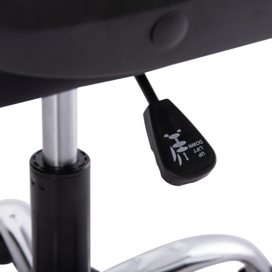 ΚΑΡΕΚΛΑ ΓΡΑΦΕΙΟΥ CANAN HM1201 ΜΑΥΡO PVC-ΒΑΣΗ ΧΡΩΜΙΟΥ 66x61x105Υεκ.