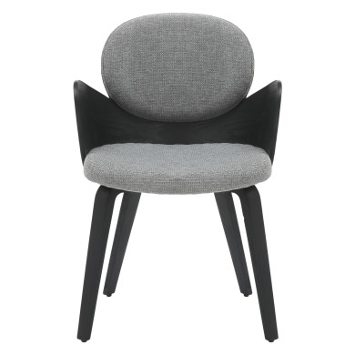 ΠΟΛΥΘΡΟΝΑΚΙ ΤΡΑΠΕΖΑΡΙΑΣ DARNELL HM9974.02 ΜΑΥΡΟ Κ.Π.-ΓΚΡΙ ΥΦΑΣΜΑ 56x56x83Υεκ.