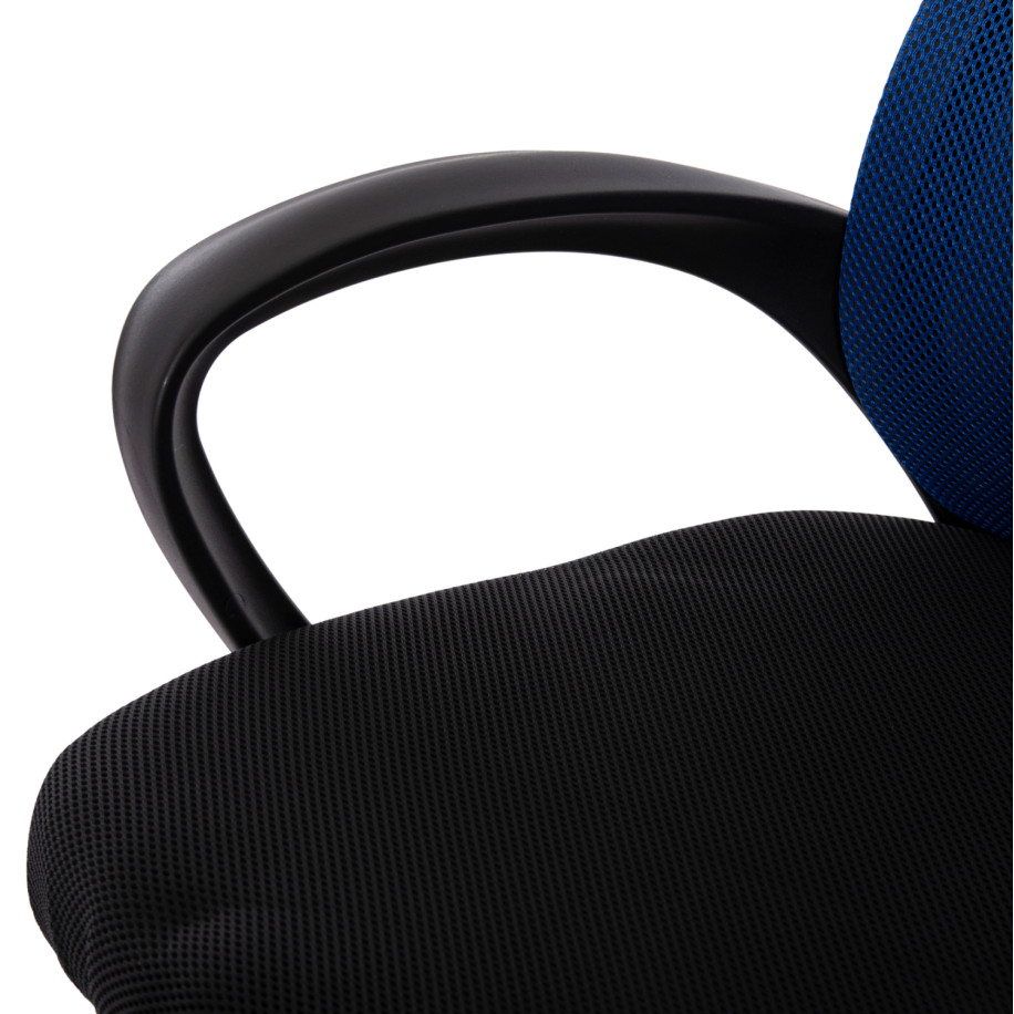 OFFICE CHAIR TRAIL2 HM1193.36 BLUE & BLACK MESH FABRIC-CHROME BASE 61x61x116Hcm.