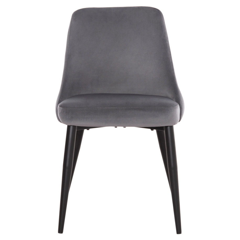 ΚΑΡΕΚΛΑ SERENITY HM8527.11 ΒΕΛΟΥΔΟ ΓΚΡΙ ΜΕ ΜΑΥΡΑ ΜΕΤΑΛΛΙΚΑ ΠΟΔΙΑ 51x54x83,5Υεκ.