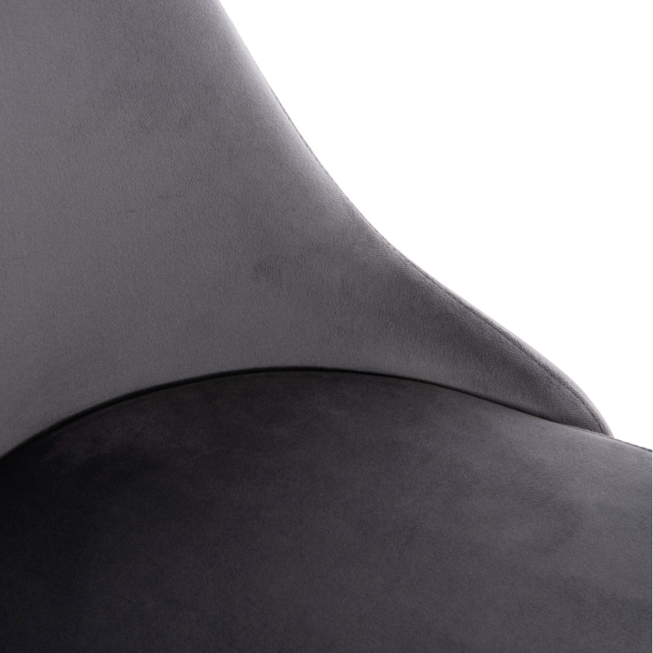 ΚΑΡΕΚΛΑ SERENITY HM8527.11 ΒΕΛΟΥΔΟ ΓΚΡΙ ΜΕ ΜΑΥΡΑ ΜΕΤΑΛΛΙΚΑ ΠΟΔΙΑ 51x54x83,5Υεκ.