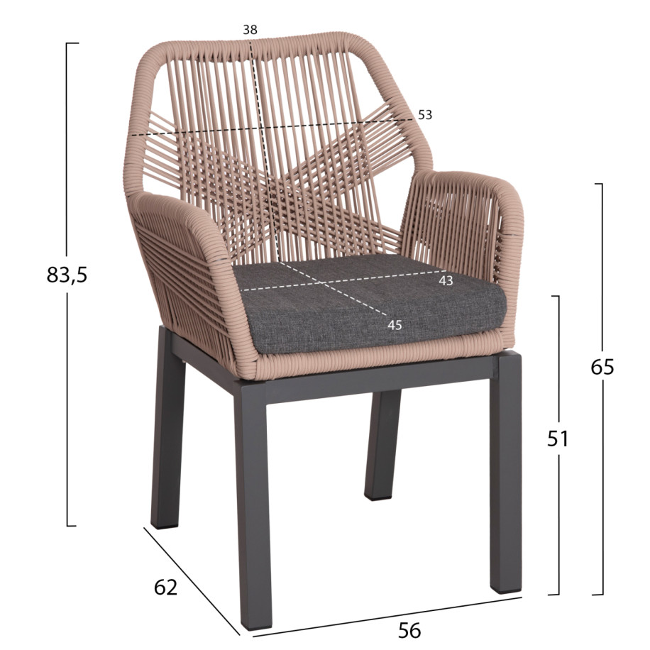 ΠΟΛΥΘΡΟΝΑ ΑΛΟΥΜΙΝΙΟΥ HOWARD HM5543.12 ΑΝΘΡΑΚΙ-ΣΧΟΙΝΙ ΜΠΕΖ & ΑΝΘΡΑΚΙ ΜΑΞΙΛΑΡΙ 56x62x83,5Υεκ.