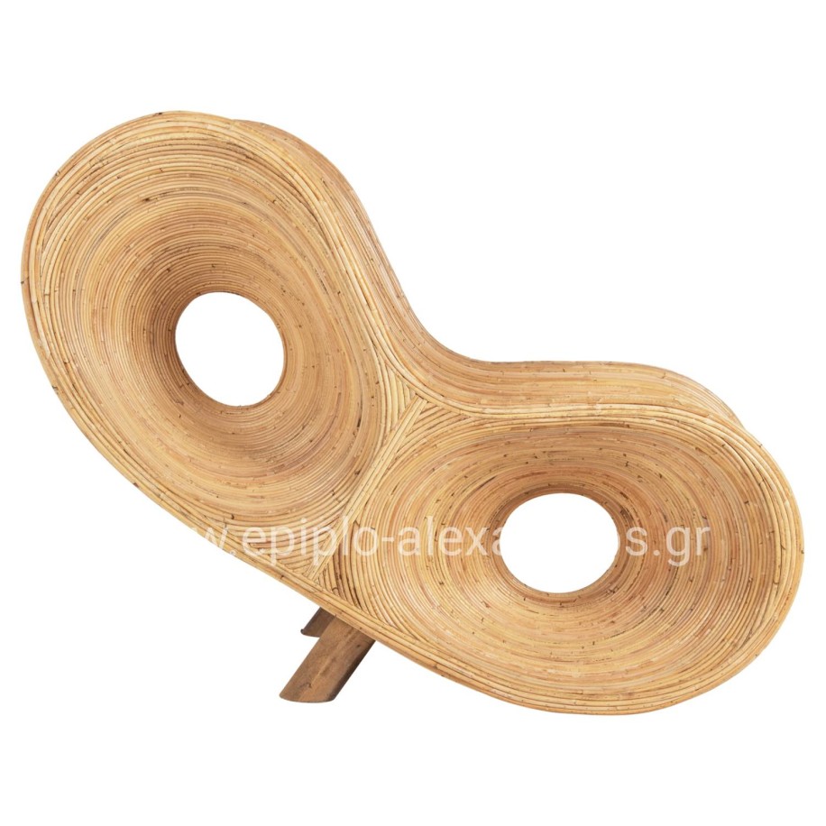 ΠΟΛΥΘΡΟΝΑ CURVY LOUNGE HM9645.01 ΑΠΟ RATTAN ΣΕ ΦΥΣΙΚΗ ΑΠΟΧΡΩΣΗ 63x128x97Y εκ.